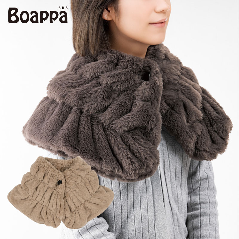 ケープ ボア ふわふわ もこもこ あったか 冬用 防寒 レディース