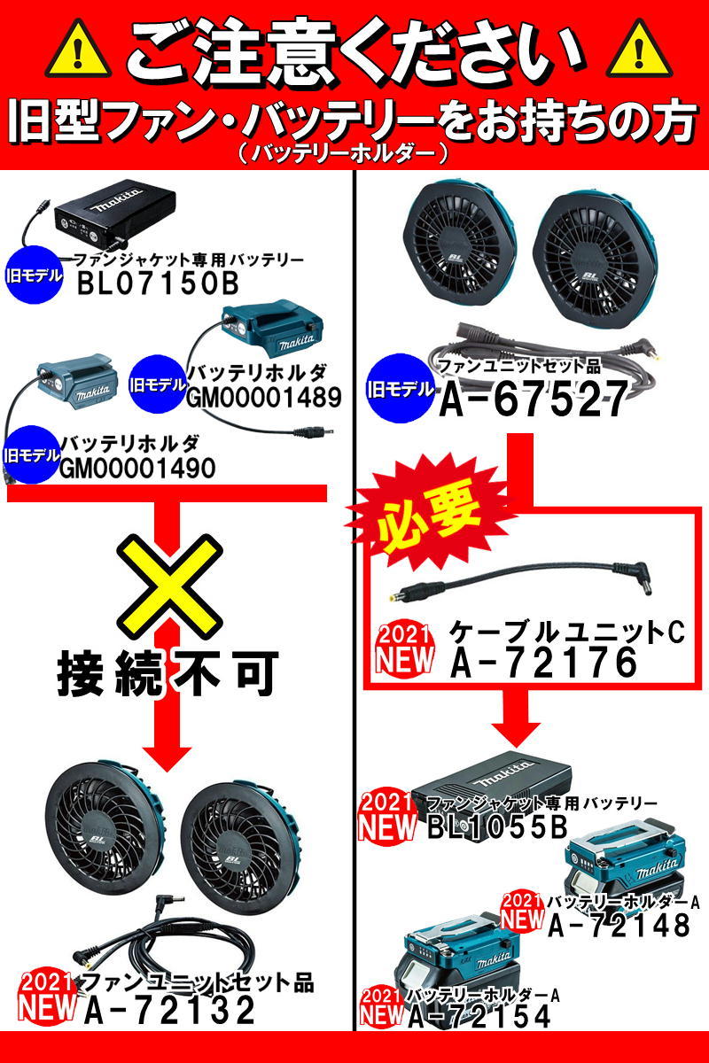マキタ（makita） BL1055B(A-72126) 薄型バッテリ(ファン付きウェア用