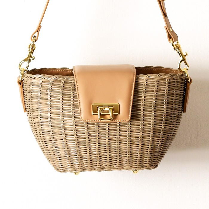 capaf（カパフ） かごバッグ ショルダー 斜めがけ ラタン レディース