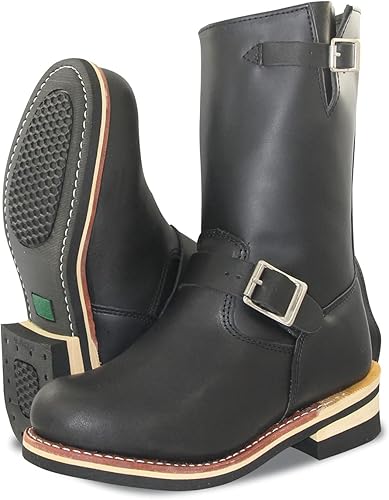 エンジニアブーツ メンズ レディース スチールトゥ ロング バイク