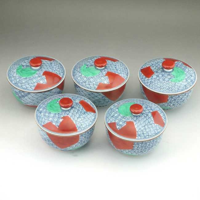 京焼 清水焼 色濃祥瑞蓋付汲出碗揃え 瑞古 : 松韻堂 Yahoo!店 - 通販