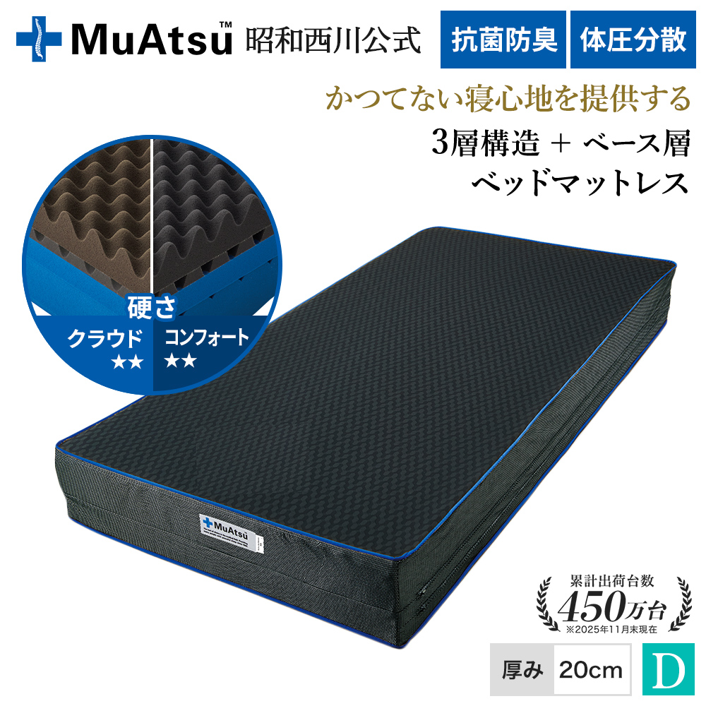 西川（nishikawa） ベッドマットレス ダブル 昭和西川 ムアツ ベッド