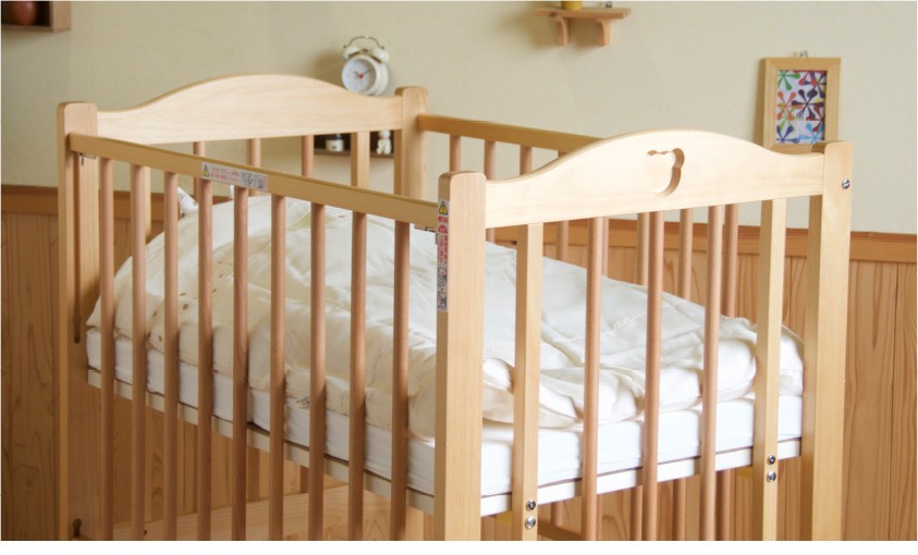 石崎家具 日本製 ベビーベッド「NEWファンシーミニ」 ミニサイズ ハイ