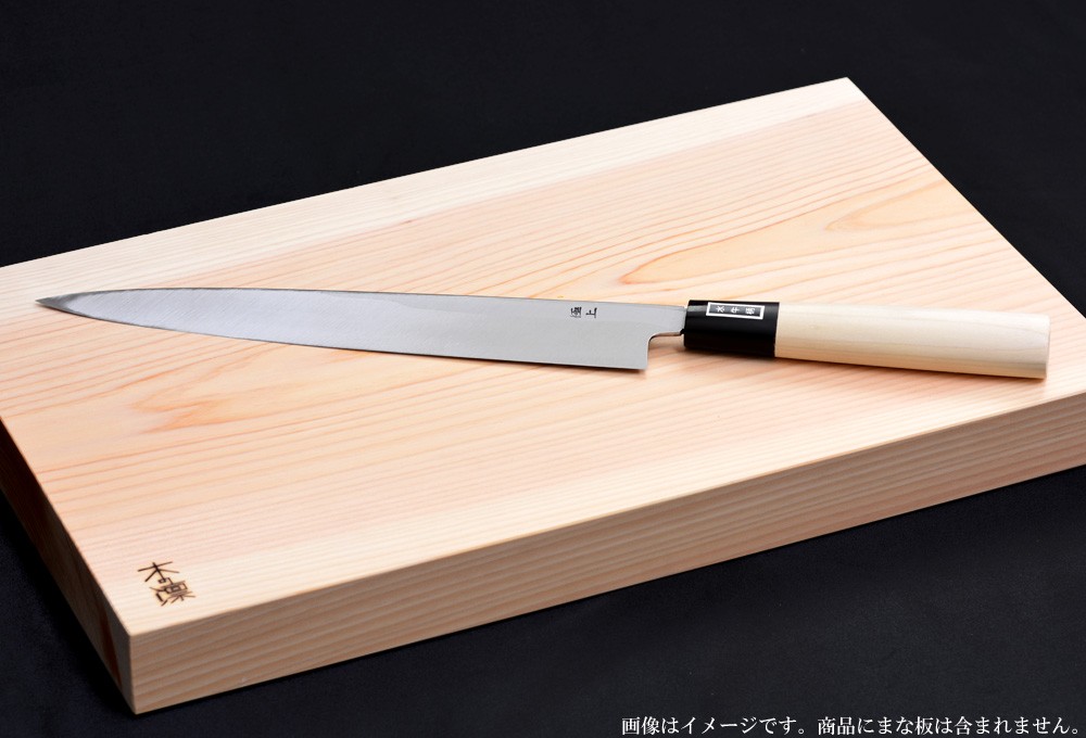 柳刃包丁 白鋼 本霞砥 水牛柄 240mm 右利き用 包丁 木凛 : スマート