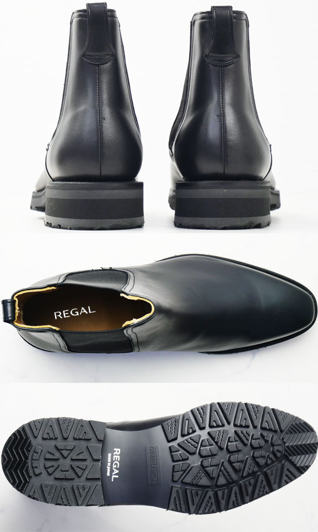 REGAL（リーガル） サイドゴアブーツ メンズ 雪道対応ソール 革靴 滑り