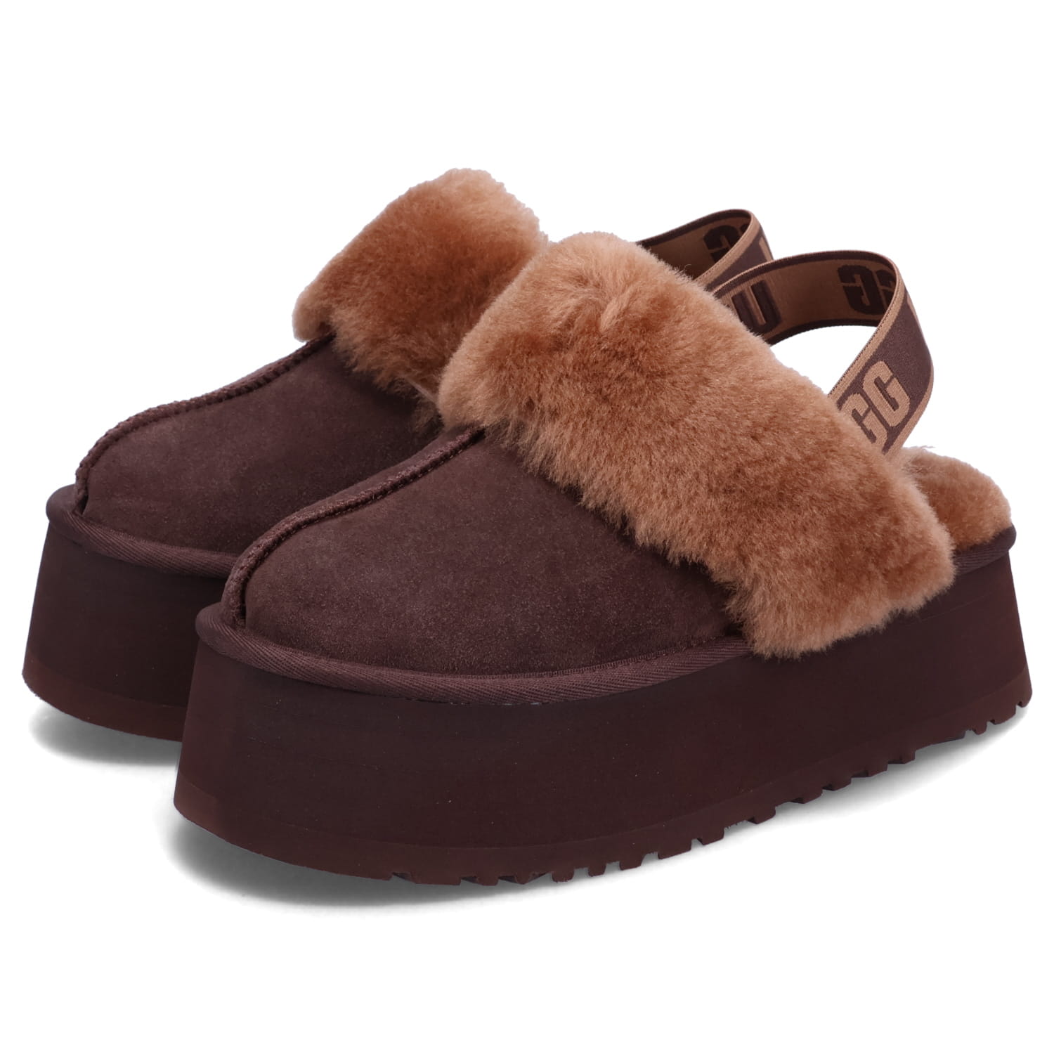 UGG（アグ） サンダル ファー ファンケット レディース 厚底 FUNKETTE