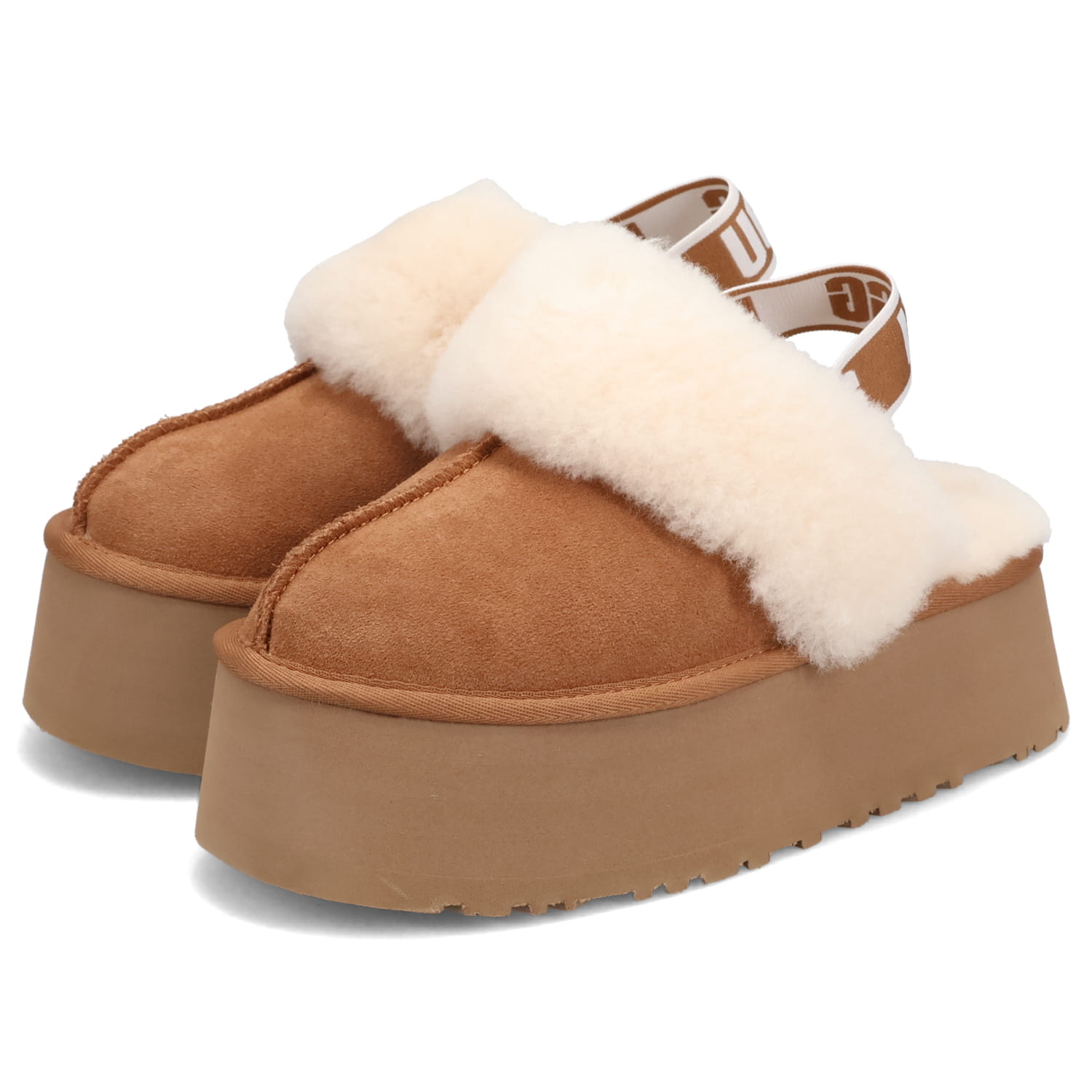 UGG（アグ） サンダル ファー ファンケット レディース 厚底 FUNKETTE