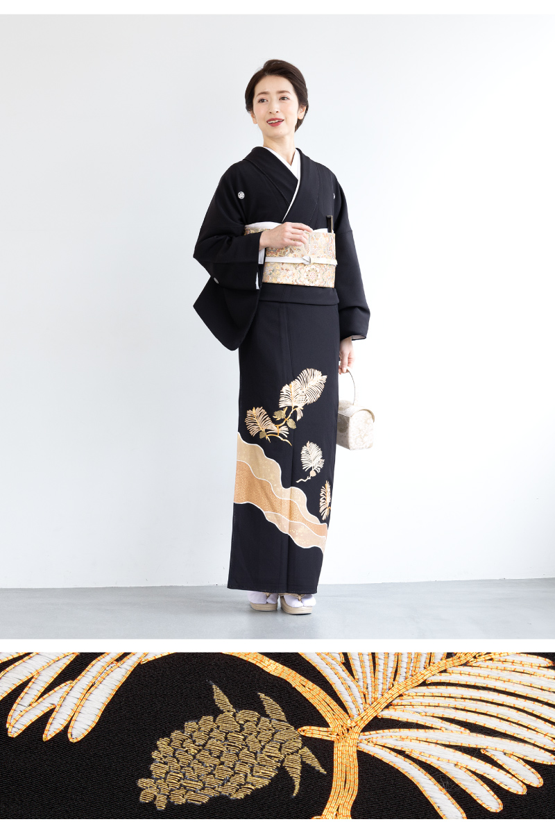 SOUBIEN（創美苑） レンタル 黒留袖 フルセット 結婚式 着物 黒 袷