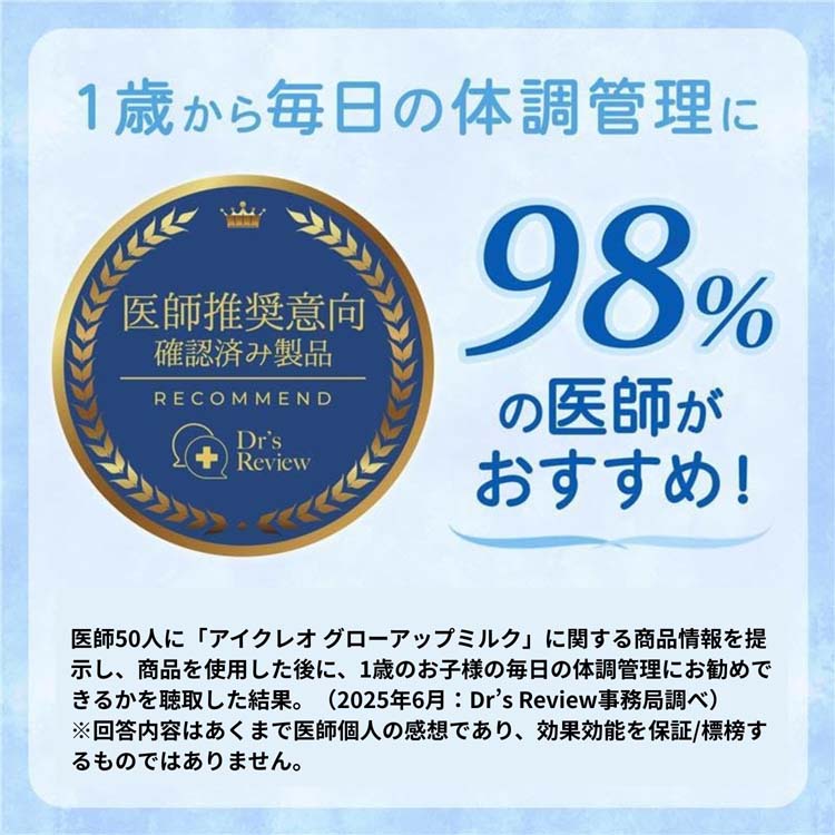 アイクレオ グローアップミルク 缶 ケース ( 2缶×3セット(1缶820g