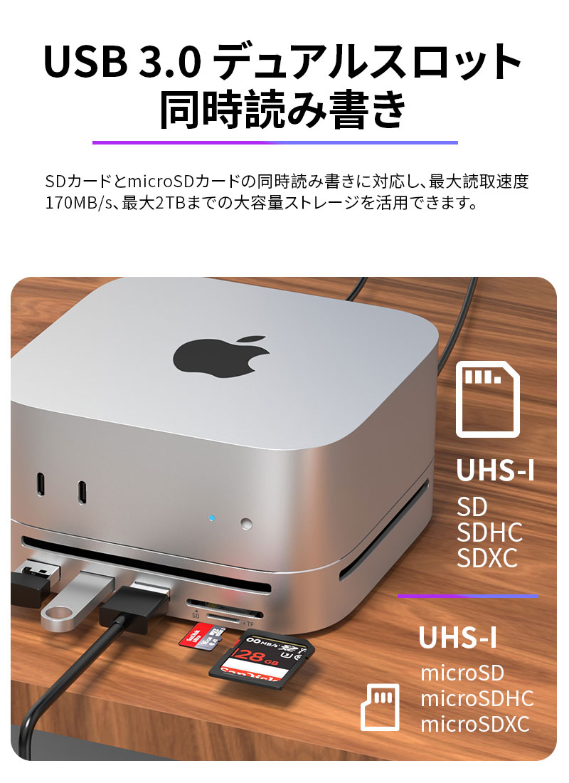 SPD SPD 10-in-1 Mac mini M4/M4 Pro用ドッキングステーション USB-C