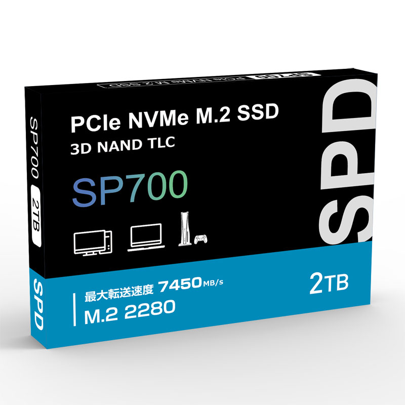 SPD SPD製 SSD 2TB【3D NAND TLC】M.2 2280 PCIe Gen4x4 NVMe