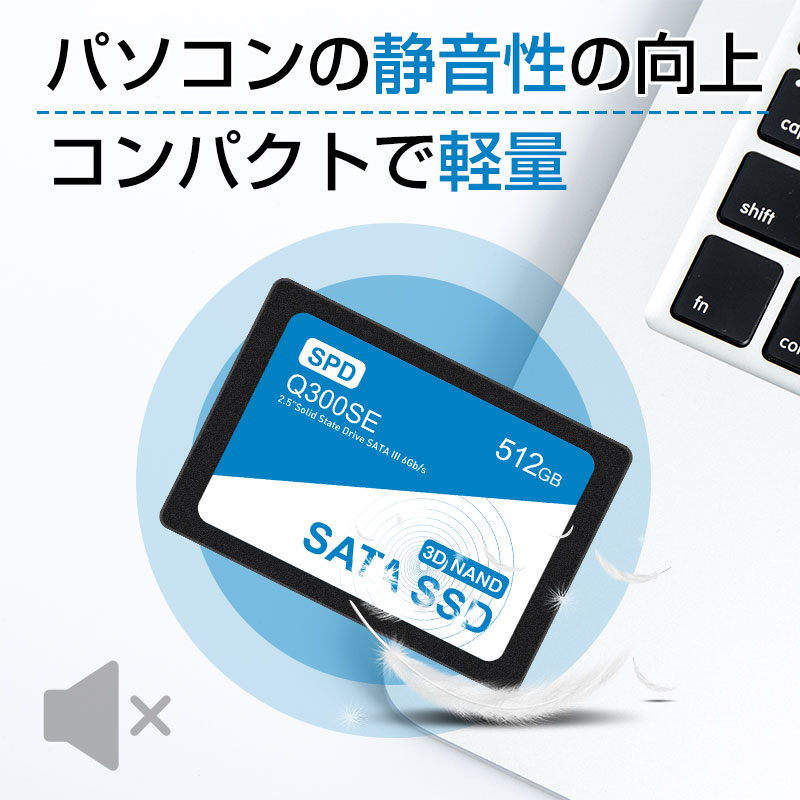 SPD SPD SSD 512GB 2.5インチ 7mm 内蔵型SSD SATAIII 6Gb/s 550MB/s 3D