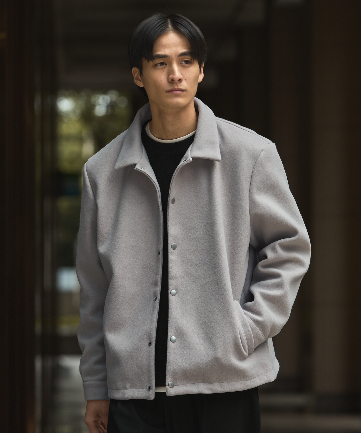 コーチジャケット アウター ジャケット メンズ 冬 冬服 メルトン 裏地