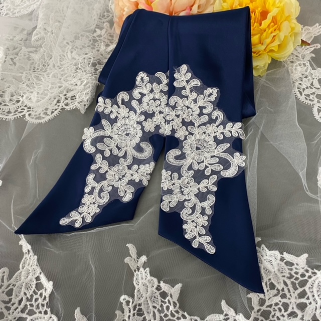 サッシュリボン ウェディング サッシュベルト リボン 白 ピンク 紫 緑