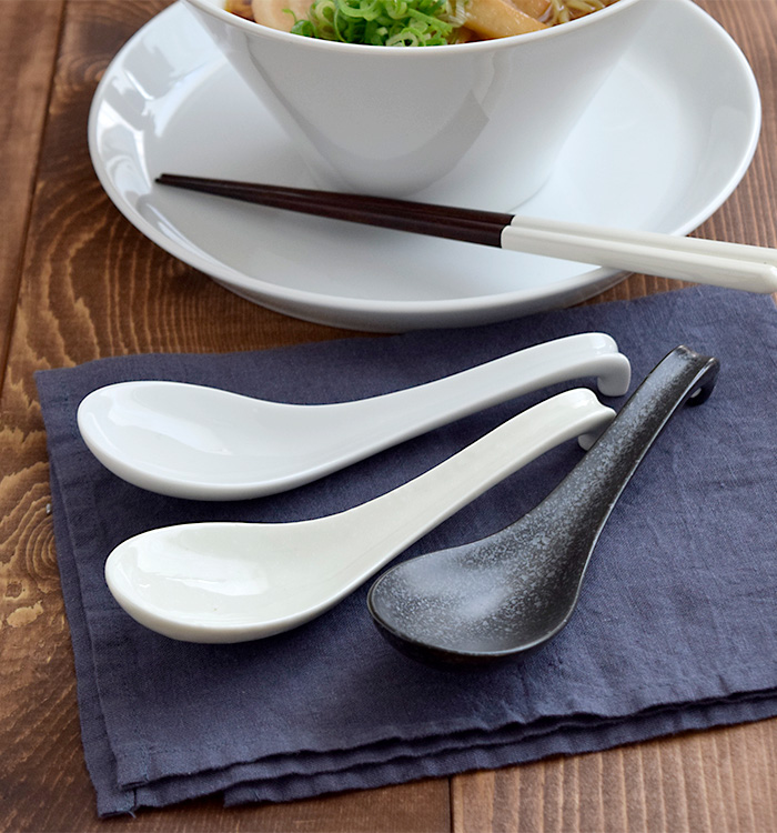 大きめひっかけレンゲ れんげ レンゲ 蓮華 スプーン 和食器 白い食器