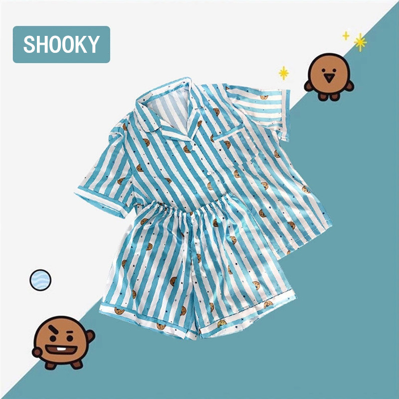 BTSグッズ 夏用 パジャマ ルームウェア 短袖短ズボン 薄手 韓国