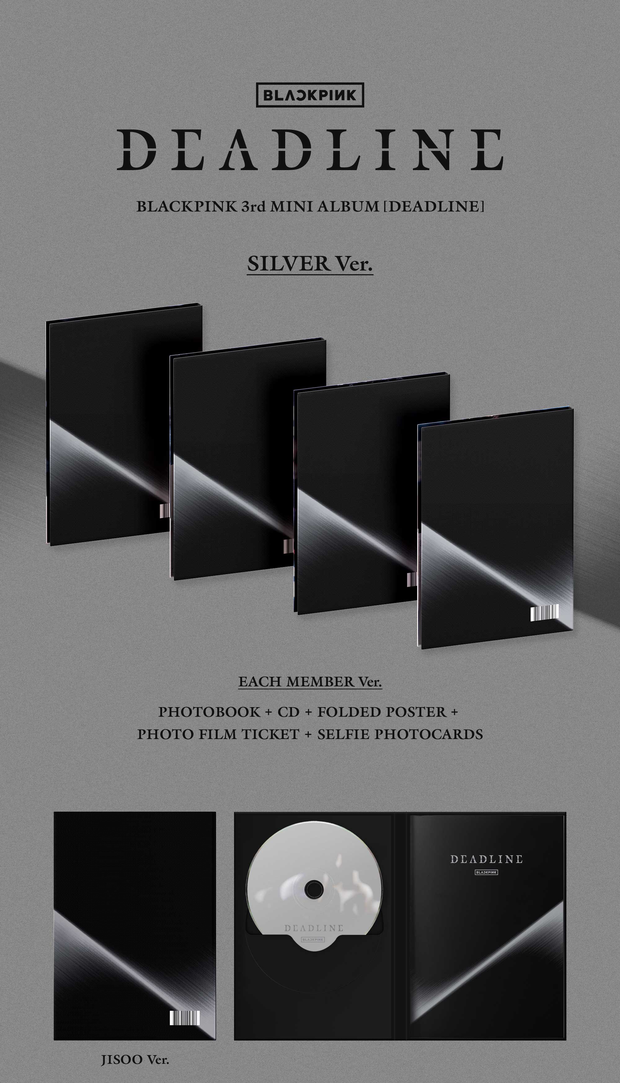 26/2/27 韓国発売】BLACKPINK ブラックピンク DEADLINE SILVER Ver. 3