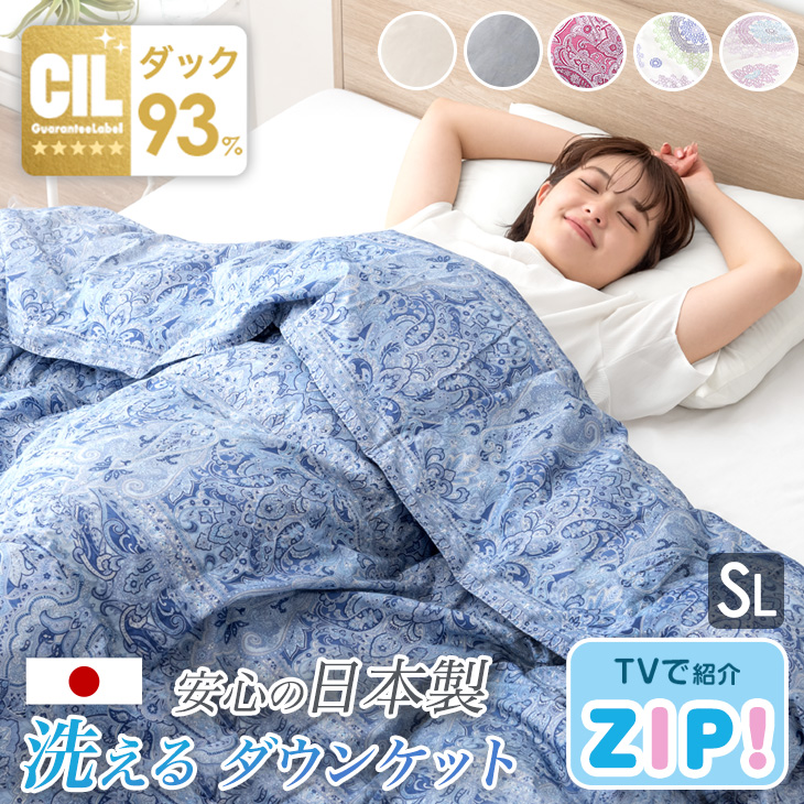 タンスのゲン ダウンケット シングル 洗える 2枚組 肌掛け布団 羽毛