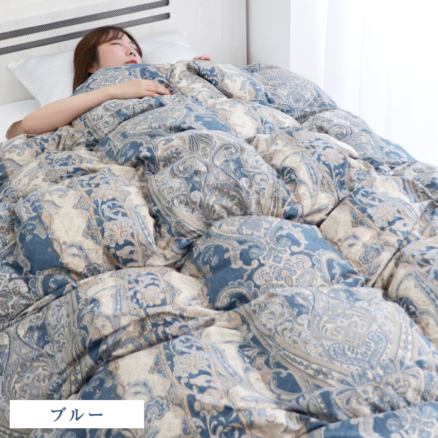 羽毛布団 セミダブル ロング 日本製 ホワイトダックダウン93% ロイヤル