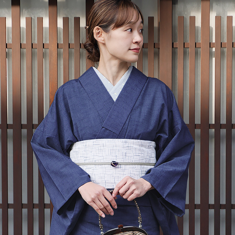 BOTAN 久留米織 木綿着物 日本製 レディース 単衣 着物 洗える お