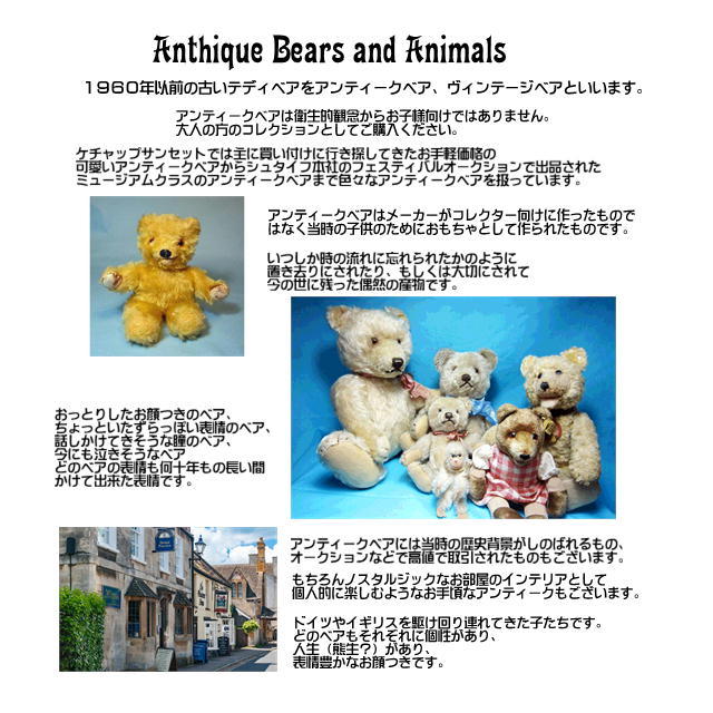 少しお求めやすい価格にしました。テディベア アンティークアニマル 犬