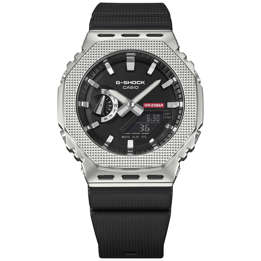 G-SHOCK メタルカバード チェッカリングパターン GM-2100M-1AJF メンズ
