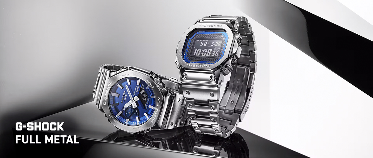 G-SHOCK フルメタル ブルーアクセント GM-B2100AD-2AJF メンズ 腕時計