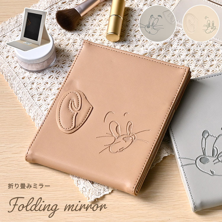 flapper_bags 折りたたみミラー トムとジェリー 可愛い 卓上 大きめ