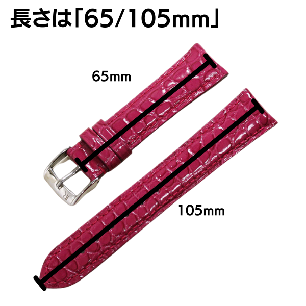 既製品】ジャンルソー アリゲーター 丸斑 裏ラバー 時計ベルト : 時計