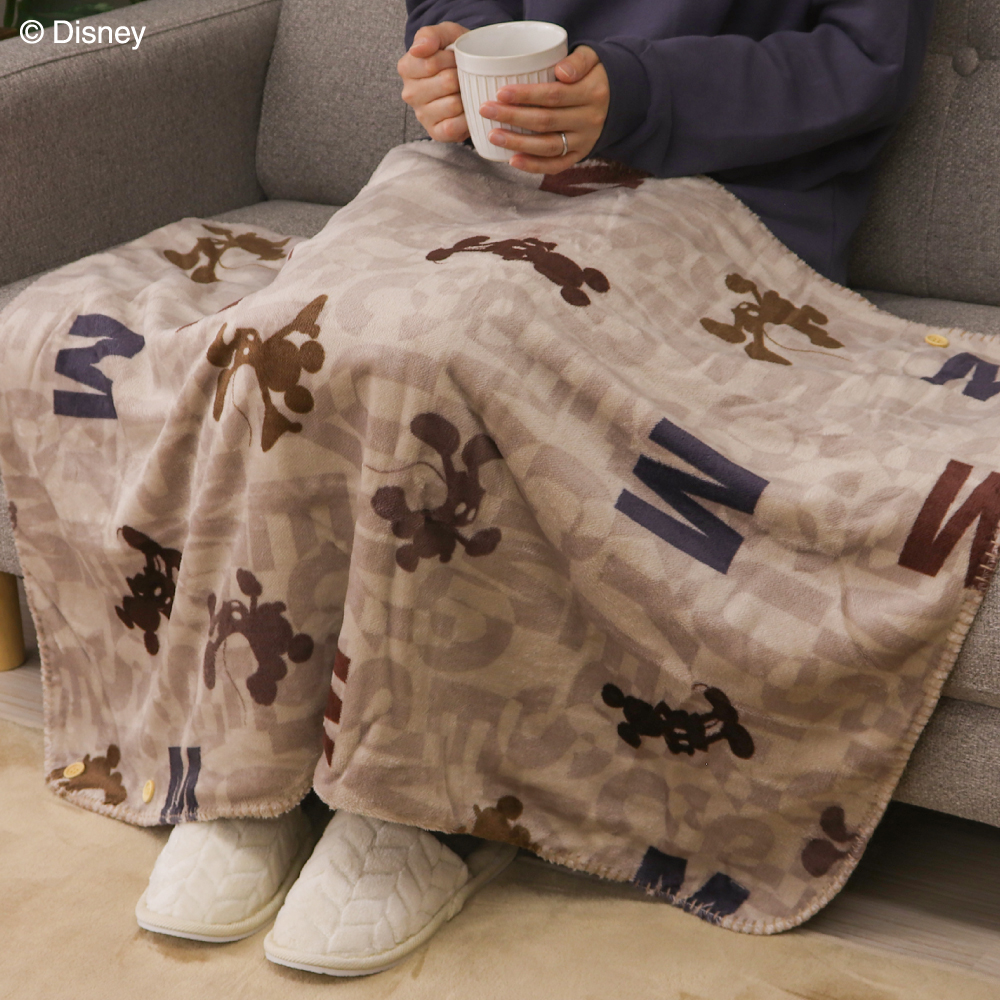 Disney（ディズニー） ディズニーデザイン フランネル4wayケット 約70
