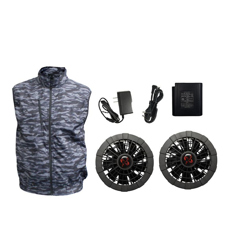 空調ベスト フルセット 14.8V バッテリー付き 2025夏用 作業服 セット