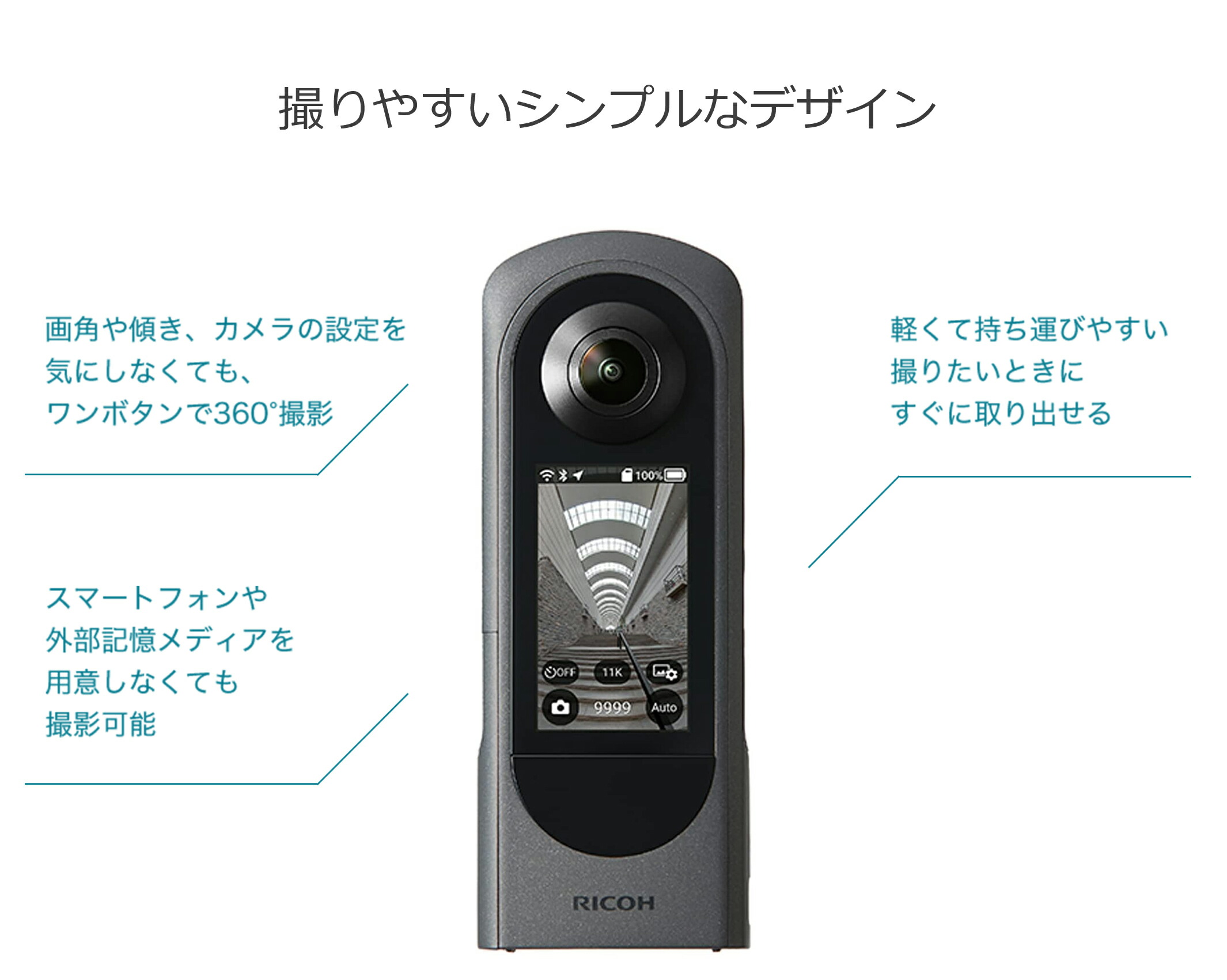 THETA RICOH リコー シータ X JPN 46GB 1年保証モデル : オフィス店舗
