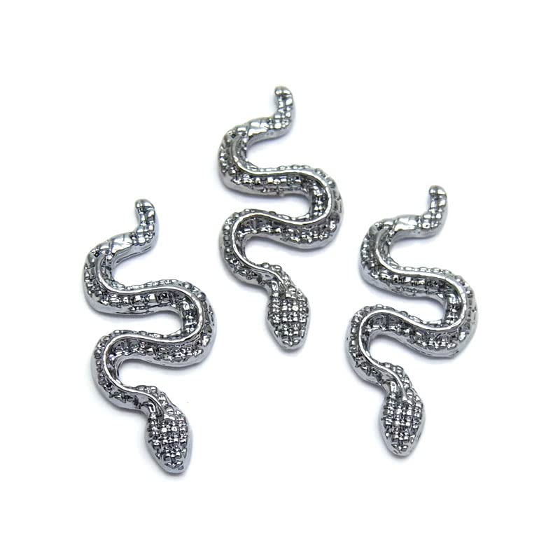ネイル メタル パーツ 93 スリム ヘビ スネーク 3個入り : ココロ