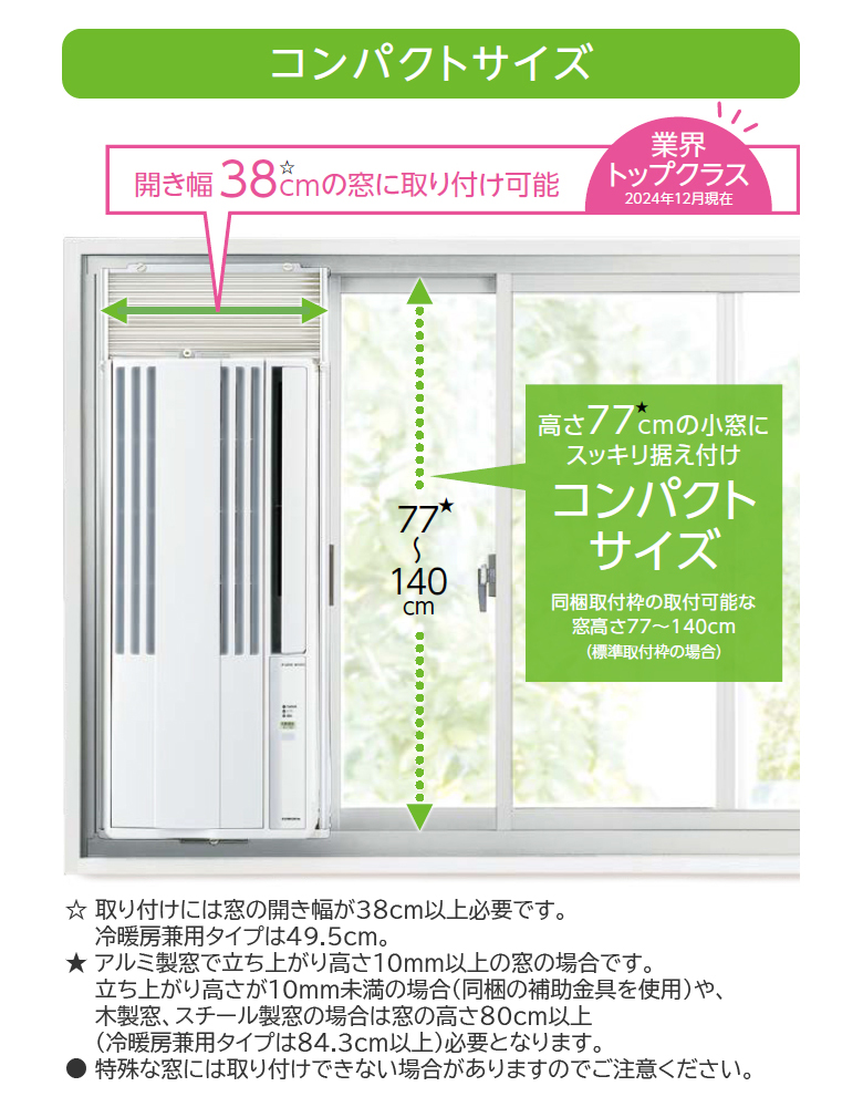 ReLaLa コロナ ウインドエアコン CW-1625R 冷房専用 リララ : タウン