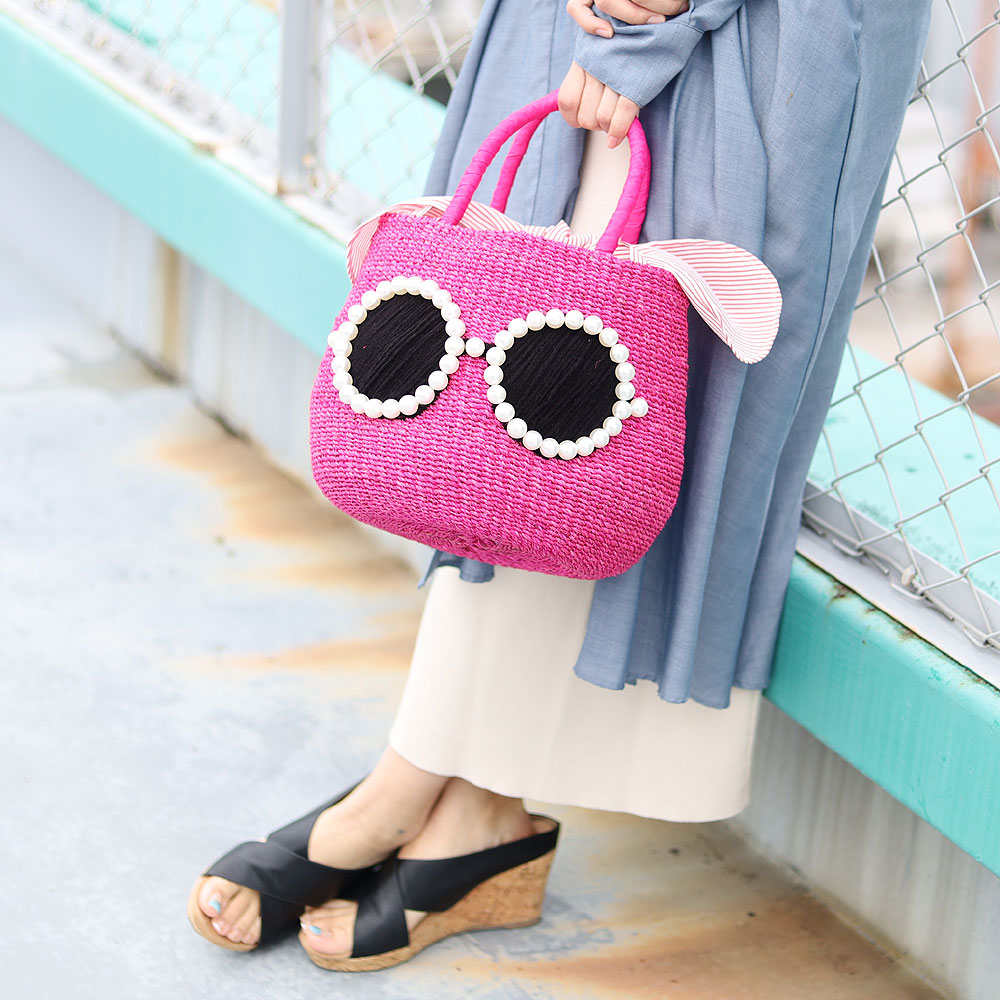 a-jolie（アジョリー） かごバッグ サングラスちゃんかごバッグL si