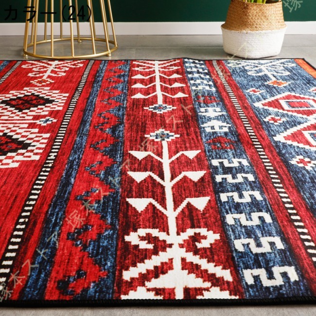 民族柄 ラグ ラグマット アンティーク風 カーペット ネイティブ