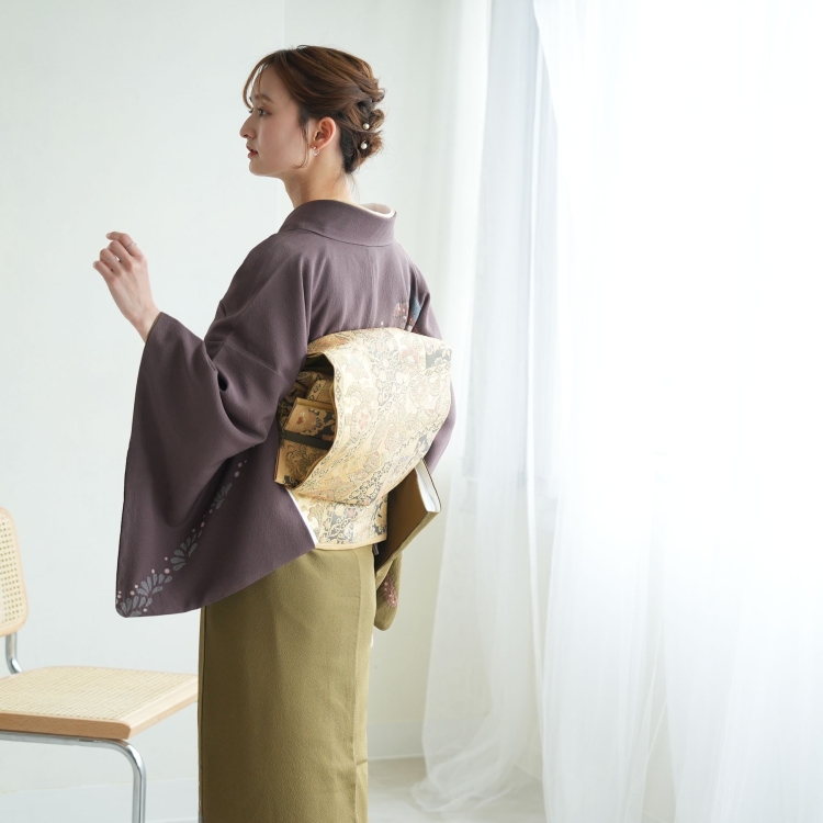 訪問着 レンタル おしゃれ 20点 フルセット 正絹 古典柄 レトロ 花