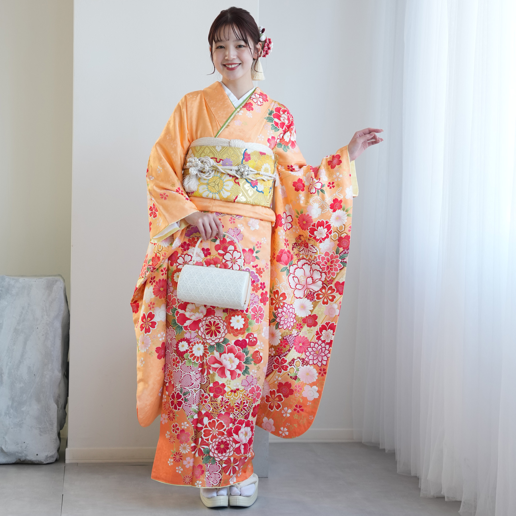 振袖 レンタル 成人式 21点セット レトロ 成人式セット 結婚式 結納 前