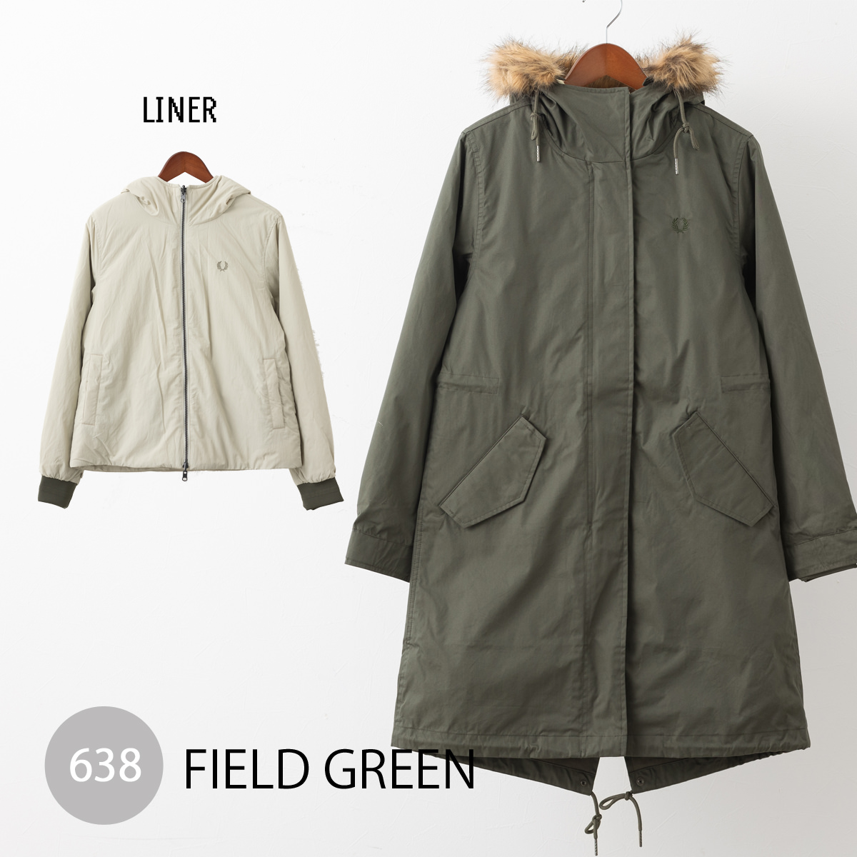 FRED PERRY（フレッドペリー） レディース モッズコート フィッシュ