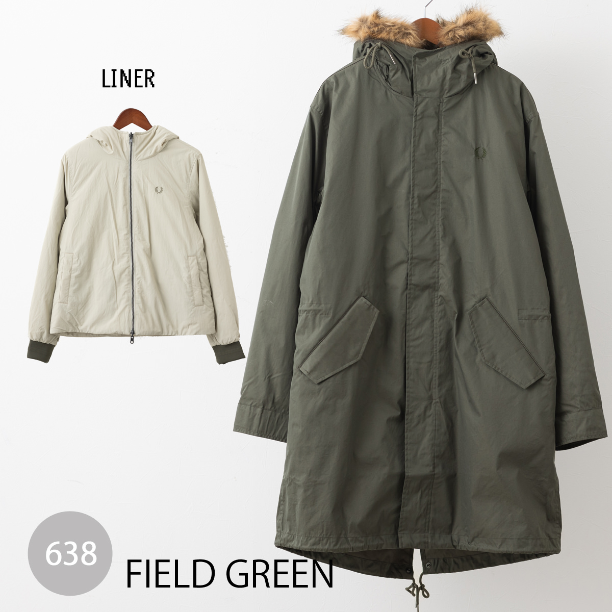 FRED PERRY（フレッドペリー） メンズ モッズコート フィッシュテール