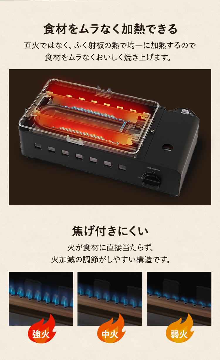 IRIS OHYAMA（アイリスオーヤマ） ＼+300円でボンベセット／ カセット