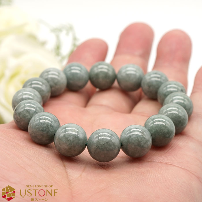 翡翠 ヒスイ ブレスレット AA+ ジェダイト 12mm ミャンマー産 天然石