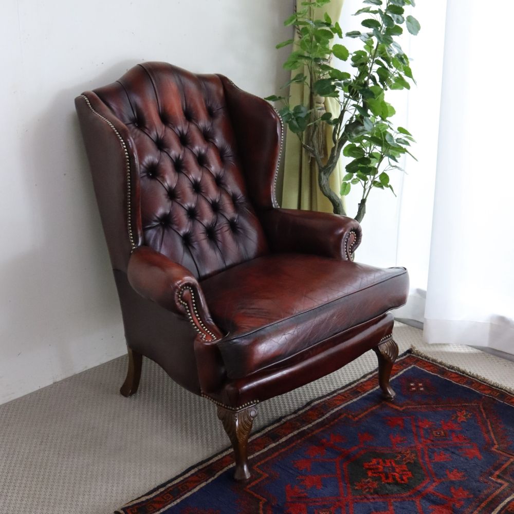 1980's vintage】ベルベット チェスターフィールド 1Pソファ 【公式通販】