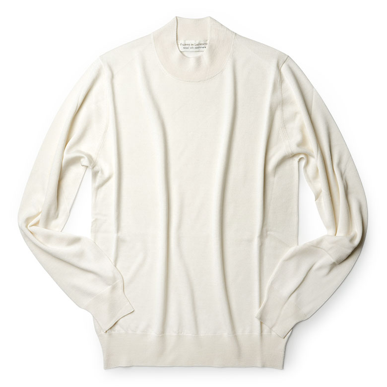 フィリッポデローレンティス ニット モックネック ハイゲージ 18ゲージ