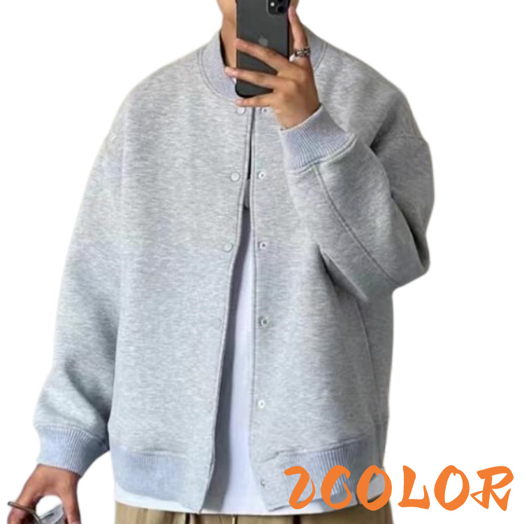 スタジャン メンズ ジャケット ブラック ブルゾン 黒いジャンパー