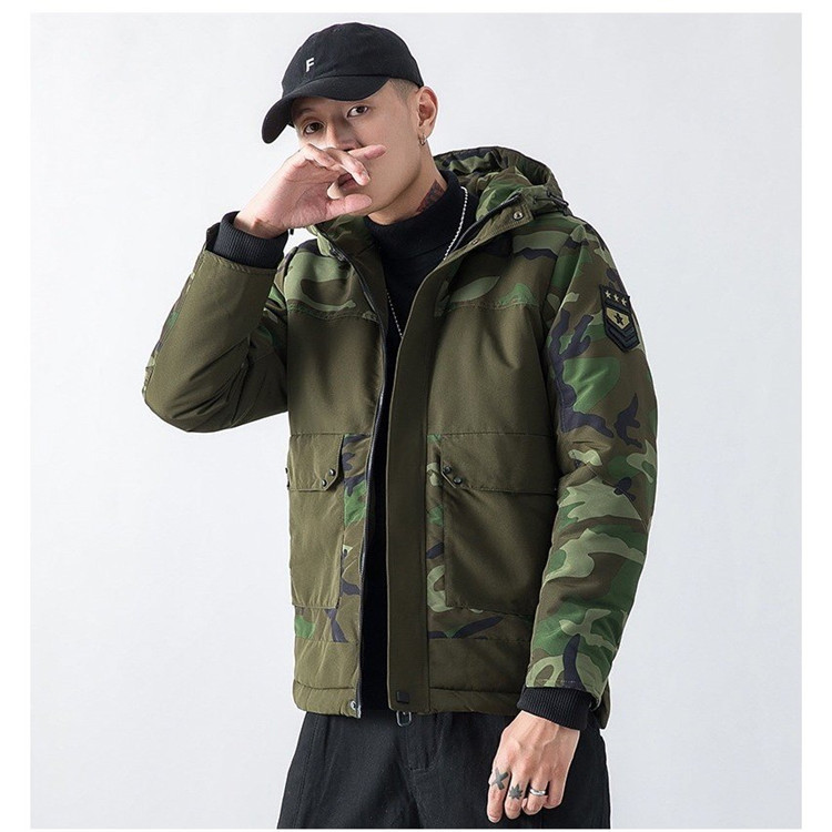 メンズジャケット カモフラ 迷彩柄 中綿ジャケット 防風ジャケット