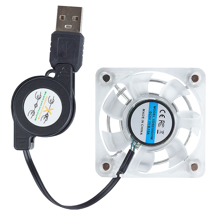 スマホ 冷却ファン USB給電 静音 磁石 吸盤 巻取り式 USBケーブル 小型