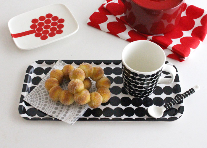 marimekko（マリメッコ） お盆 トレイ Rasymatto ラシィマット 15×32cm