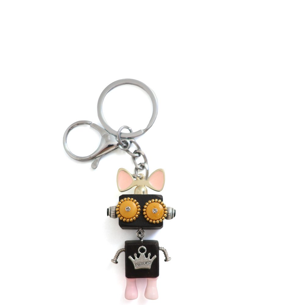 PATY キーホルダー キーリング メンズ レディース ロボット 木製