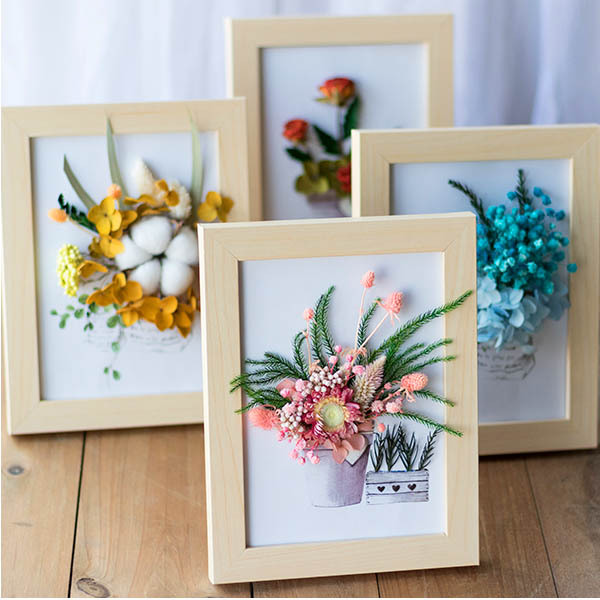 ドライフラワーアート 製作キット 花材 フォトフレーム 3D